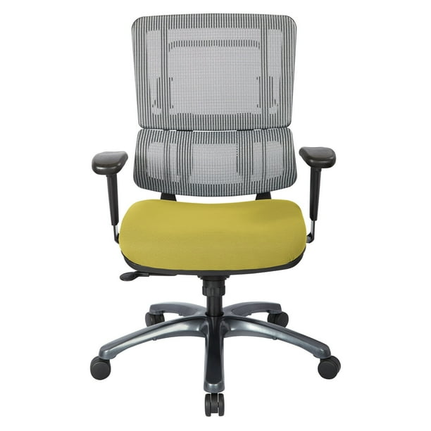 Office Star Products ProLine Vertical Grey Mesh Office Chair with Titanium Base dove olive
