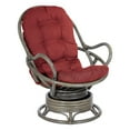 thumbnail image 1 of Office Star Products Rattan Swivel Rocker Chair Accent Chairs Red Fabric / Grey Frame Swivel Traditional, 1 of 9