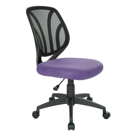 Office Star Products - Ventilated 5-Pointed Star Mesh Fabric Task Chair - Purple
