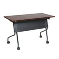 thumbnail image 1 of Office Star Products Training Table 4' 48 X 24 Mahogany Top Titanium Frame Kd, 1 of 9