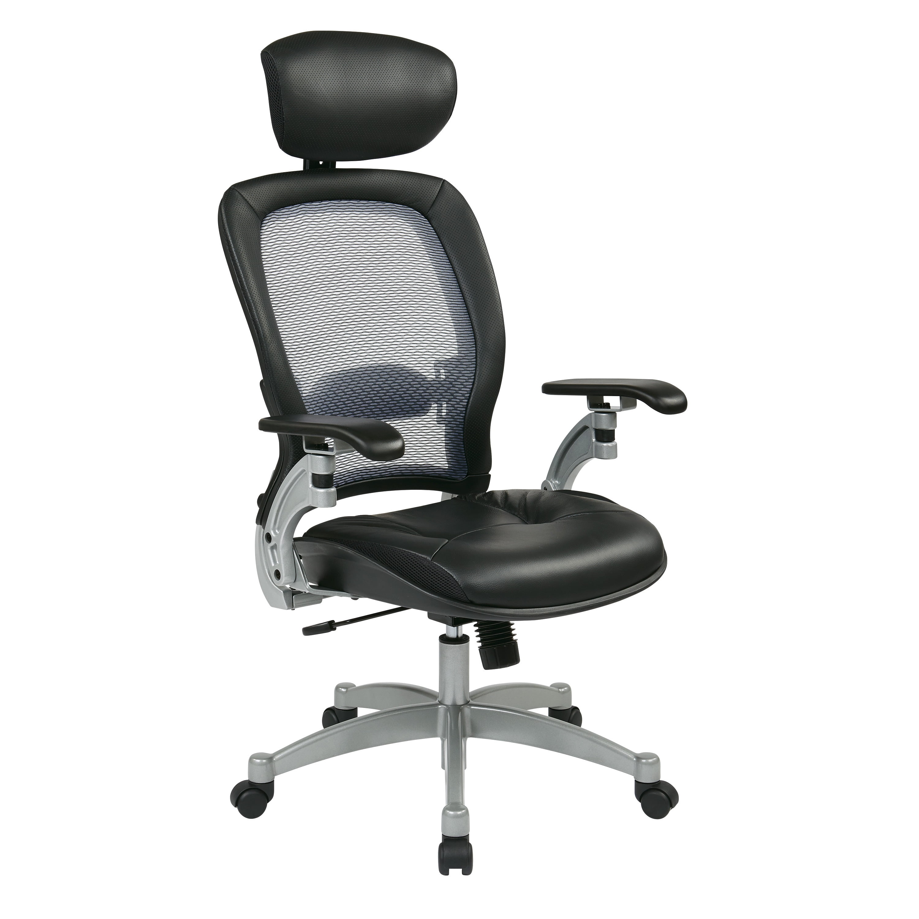 Platinum Executive High-Back Swivel Chair with Leather & Mesh
