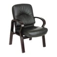 thumbnail image 1 of Office Star Work Smart Leather Visitors Guest Chair in Black, 1 of 3