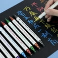 thumbnail image 1 of Office & Stationery - Double Line Pen Color Hand Account Pen Dream Metal Pen Hand-painted 24 Color Highlighter Marker Pen 2ml, 1 of 6