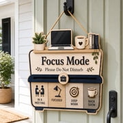 Office Status Sign, Work Status Wooden Door Slider, Home Office Decor