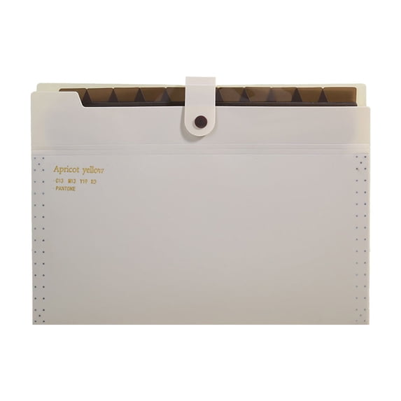 Office Supplies 12-Compartment Document Bag, Coffee Plastic 32.5x24.5cm 208g Retros Business Accordion Folder File Storage