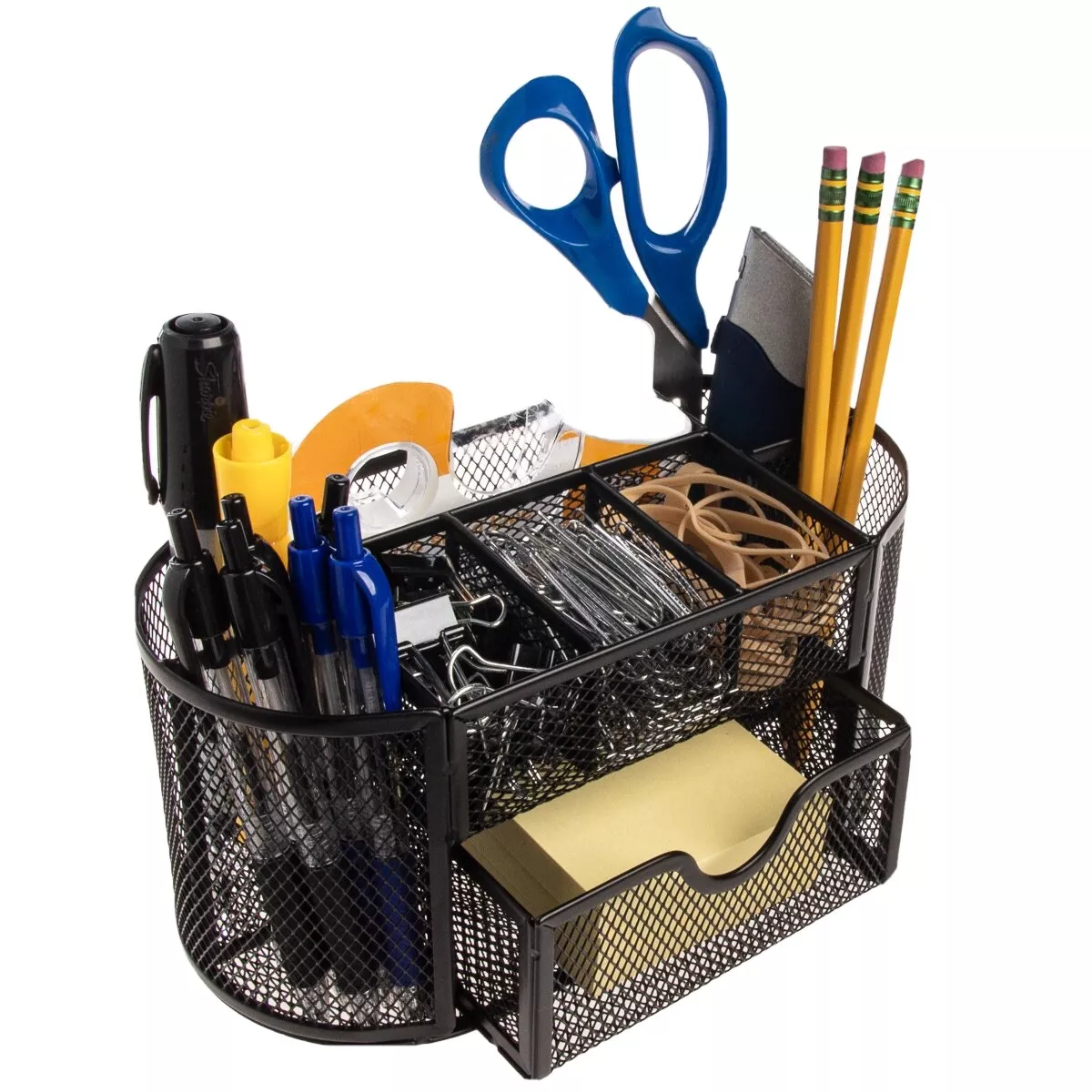 Office Supplies Accessories Organizer Black Computer Desk Pens Pencil Holder