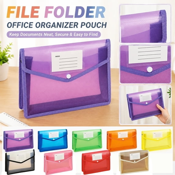 Office Supplies, Document Organizer, File Organizer for Desk, Clear ...