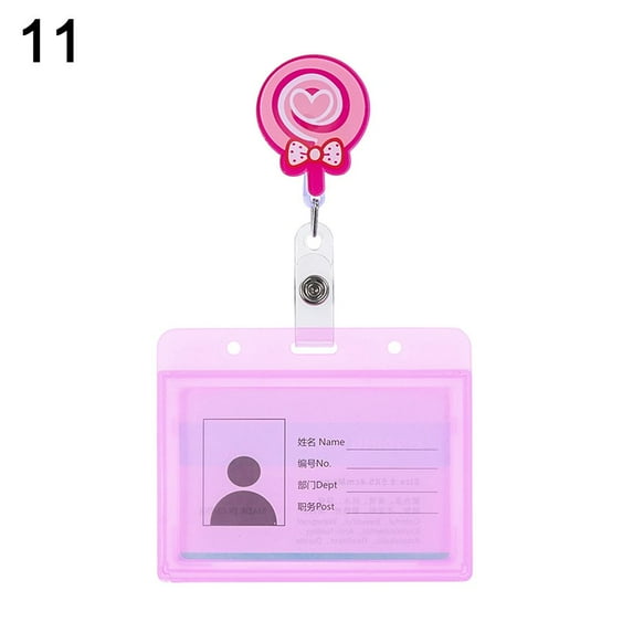 Office Supplies Metal Clip Nurse Doctor Name Tags Badge Holders with Retractable Reel Business Work Card ID Badge Holder 11