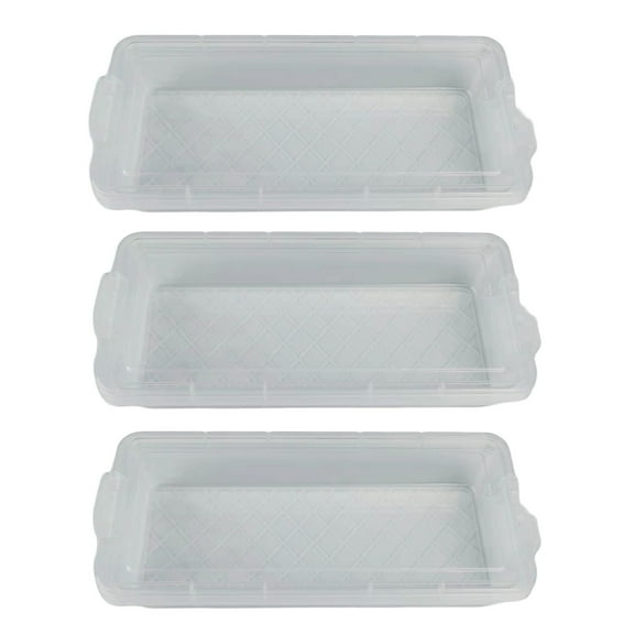 Office Supplies Organizer Multi Color Translucent Pencil Box,Hard Shell Plastic Storage Container Multi Slot Utility Box Case For Art Drawing Brushes 22.5cm 3pc
