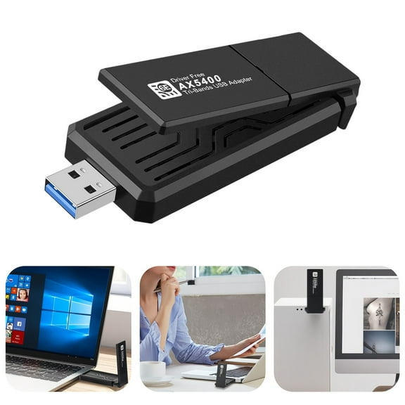 Office Supplies,USB WiFi Adapter 5400Mbps WiFi6E PC Wireless Network Adapter For 10/11