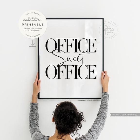 Office Sweet Office Quote Poster, Unframed Size 8x12