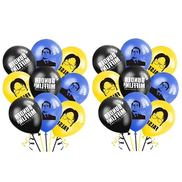 Office TV Balloons Party Supplies Birthday Favors Decorations Decor Kit Latex