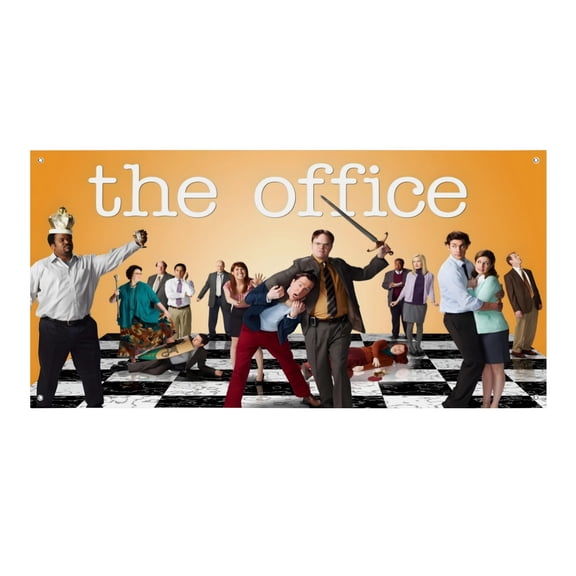 Office TV-Theme Backdrops Banner Birthday Party Decor Supplies Personalized Party Backdrop Decoration,5x3ft150x90cm