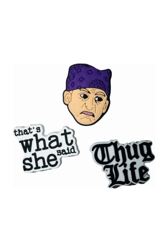 Office Theme Prison Mike Thug Life Decorative Charms for Clogs, Bracelets, Purses, DIY Crafts