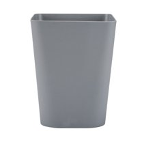 Office Trash Can,1.6 Gallon, Plastic Rectangular Garbage Bin, 1.64 Gallon Plastic Wastebasket,Small Trash Can Wastebasket Garbage Can Container Bins for Bathrooms, Kitchens(Grey,7.48x9.13")