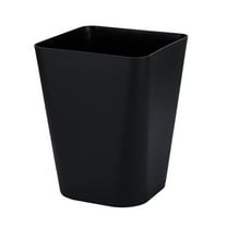 Office Trash Can,9.02x7.05x11.54",Plastic Rectangular Garbage Bin, Rectangular Commercial Wastebasket,Wastebasket Trash Can Garbage Kitchen Countertop Large Trash Can Without Lid(Black)