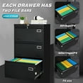 thumbnail image 1 of Office Use Filing Cabinet 3 Drawer, Black Metal, Large Space & Drawer For Use, Metal With Lock, Expanded Storage Capacity, Soundless Slide Rail, -resisting Design,, 1 of 6