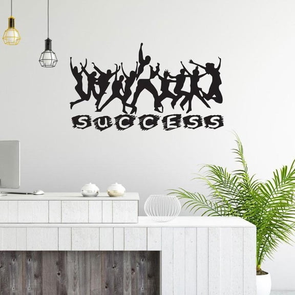 Office Wall Art Decal Teamwork Business Success Work Idea Inspiration Quote Office Decor Motivation Vinyl Sticker Wallpaper 99x57cm