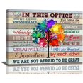 thumbnail image 1 of At In This Office Wall Art Inspirational Wall Art for Office Motivational Quotes Pictures Canvas Painting Print Teamwork Wall Art We Are A Team Wall Decor Framed for Modern Office Artworks 12x16in, 1 of 6