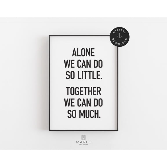 Office Wall Art, Teamwork Quote, Office Decor Poster, Cubicle Poster, Inspirational Workplace Sign, Team Mindset Wall Art Gifts Home Decor, 12x18 UNFRAMED