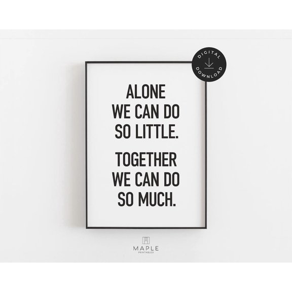 Office Wall Art, Teamwork Quote, Office Decor Poster, Cubicle Poster, Inspirational Workplace Sign, Team Mindset Wall Art Gifts Home Decor UNFRAMED Poster, Wall Art for Decor, Present, 12x18