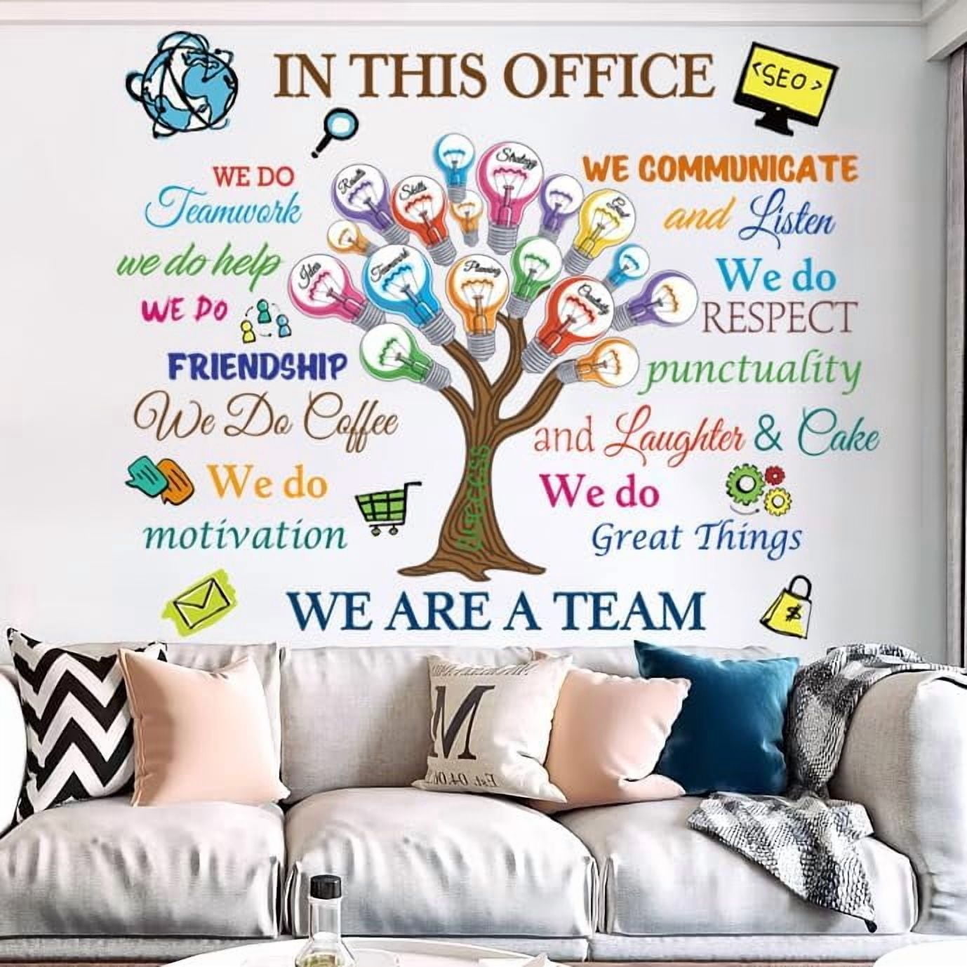 Office Wall Decor Inspirational Wall Decals Wall Quotes Stickers Peel ...