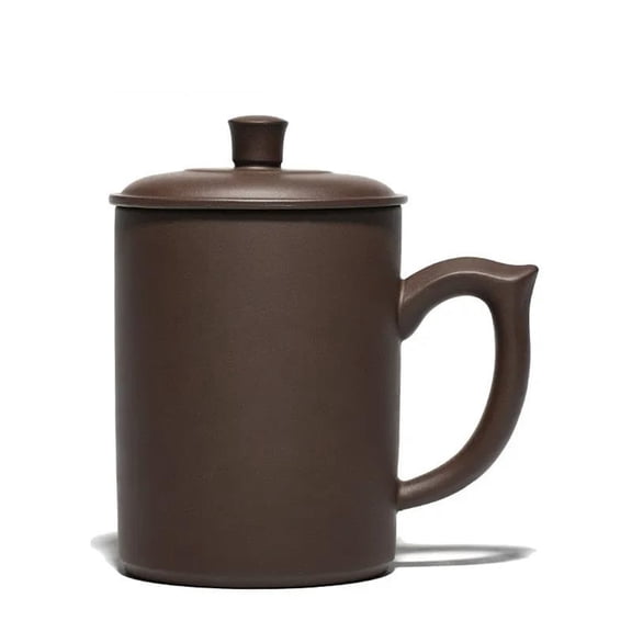 Office Water Travel Portable Tea Cups Household Tea Set Large Capacity 500ml Yixing Handmade Purple Clay Pu'er Teacup With Cover