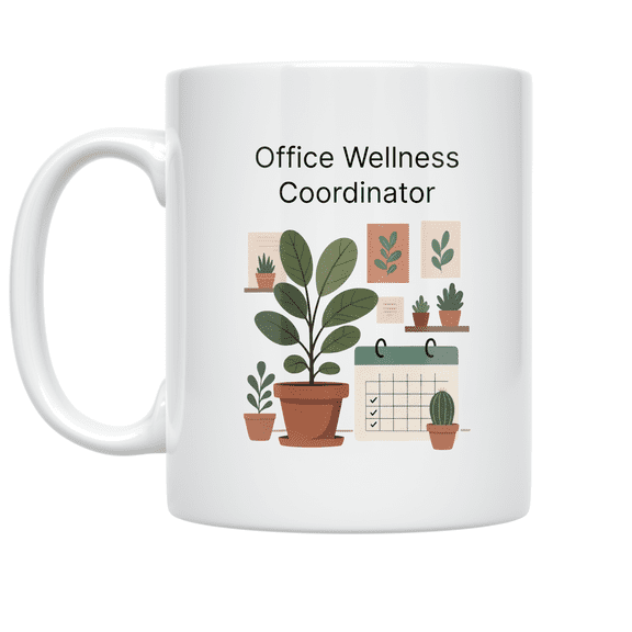 Office Wellness Coordinator Design - Office Professionals - 11 oz Ceramic Coffee Mug