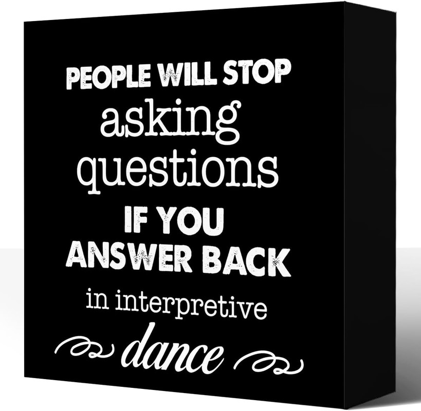 Question Desk Sign Office Wood Box Sign Desk Decor,People Will Stop Asking Questions If ...