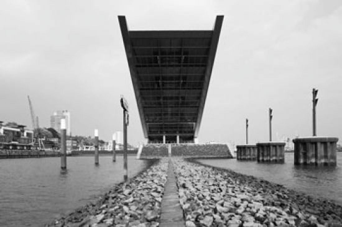Office building at the waterfront Dockland Office Building Elbmeile Hamburg Germany Canvas Art - Panoramic Images (36 x 24)