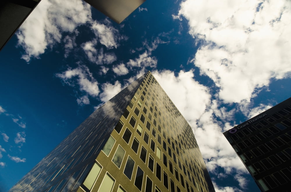 Office building in Euston London England Canvas Art - Rick Senley Design Pics (19 x 12)