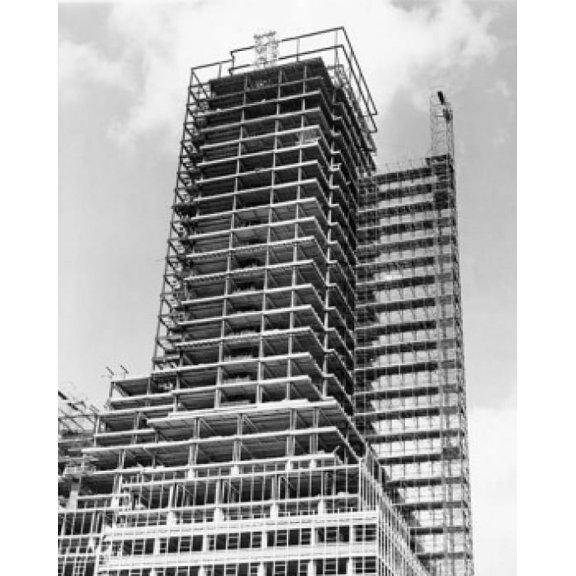 Office building under construction New York City New York State USA Canvas Art - (18 x 24)