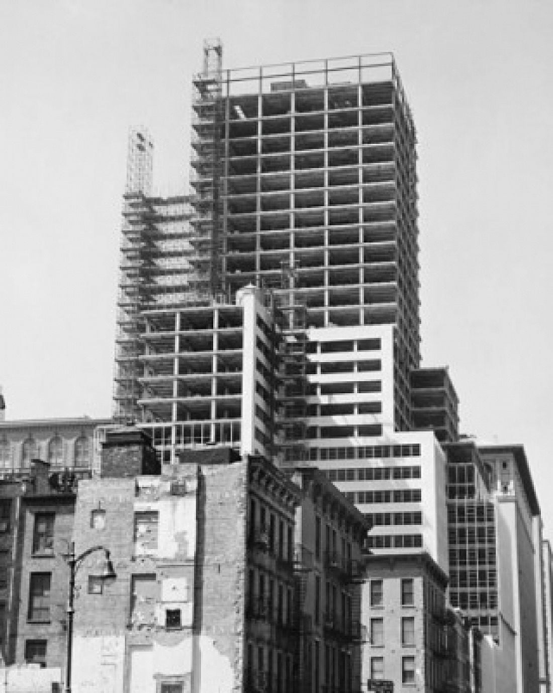 Office building under construction New York City New York State USA Canvas Art - (18 x 24)