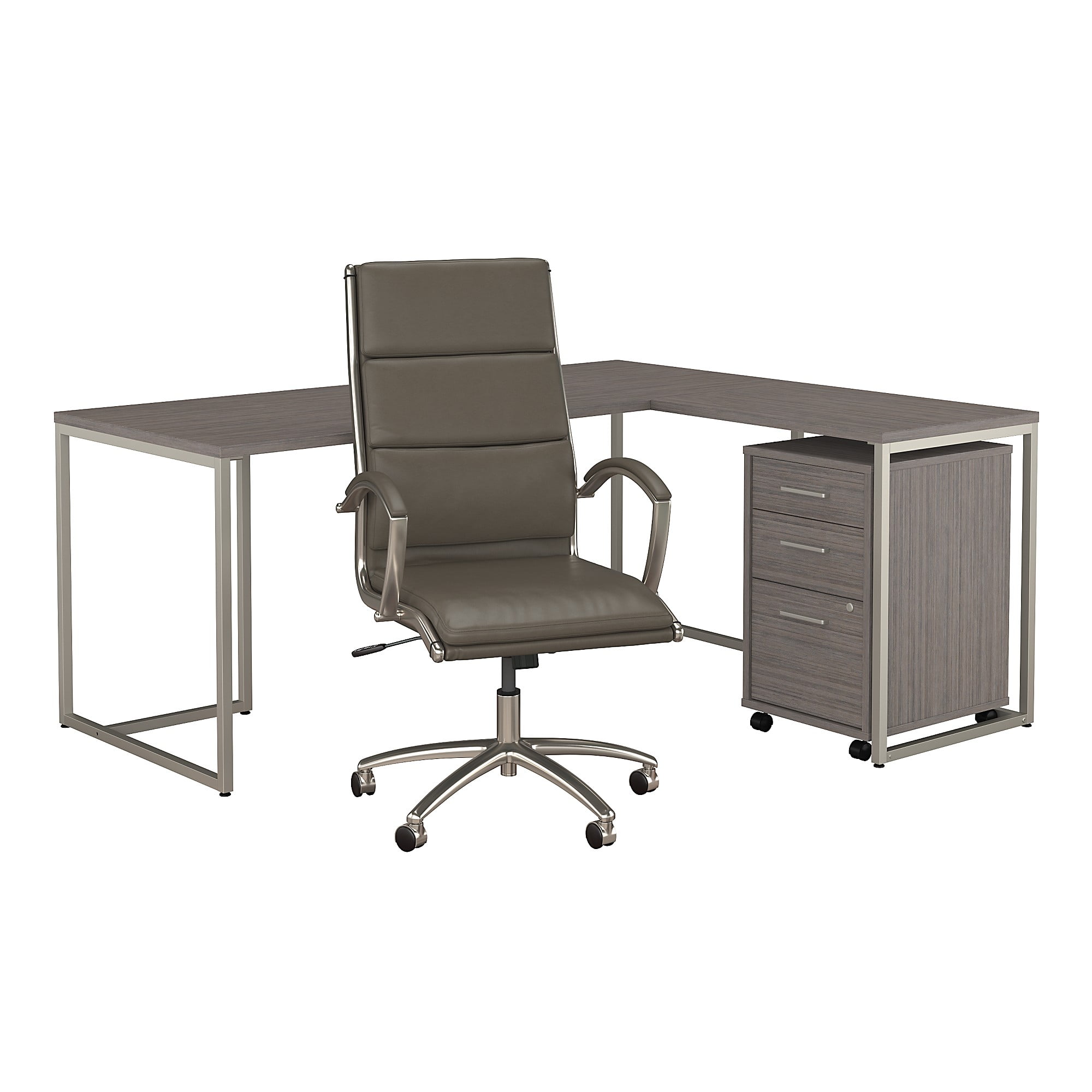 Office by kathy ireland® Method 72W L Shaped Desk with Mobile File