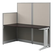 Office in an Hour 65W Straight Cubicle Desk in Mocha Cherry - Engineered Wood
