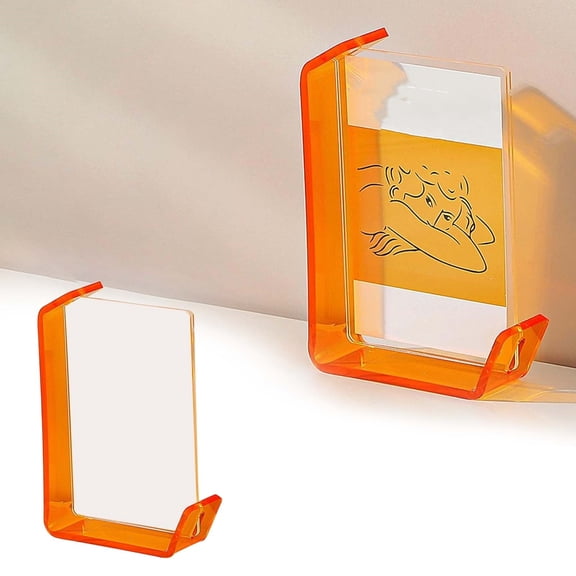 Craft Stationery Picture Frame for Tablestop Display Small Family Wedding Photo Frame for Photos Paintings Posters Artwork,15 cm× 4.5 cmx19.5 cm,Orange