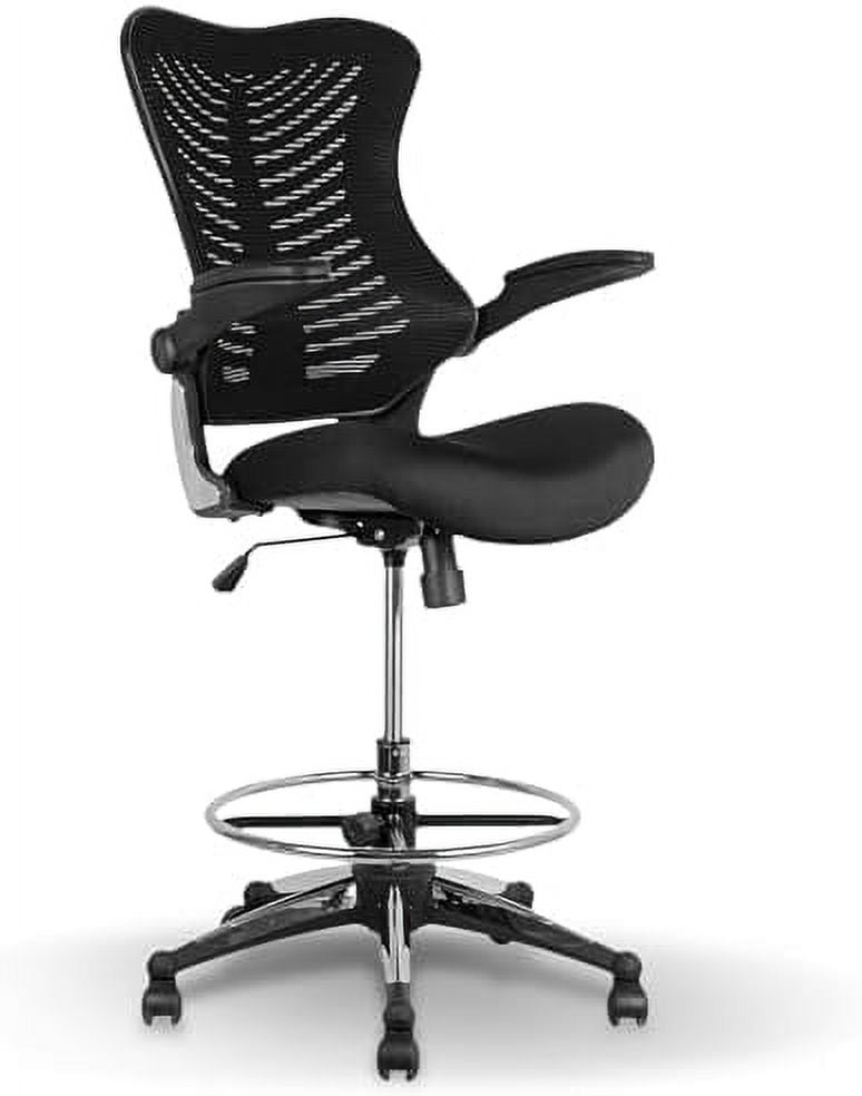 Tall Office Chair ZUNMOS Drafting Chair, With Lumbar Support, Mid