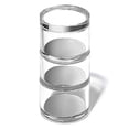 thumbnail image 1 of OfficeGoods Clear Acrylic Organizer with Silver Base 3 Tier Stackable Round Desktop Storage, 1 of 7