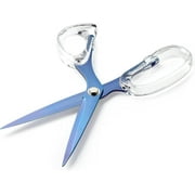 OfficeGoods Stainless Steel Scissors with Clear Acrylic Handle for Home Office Arts and Crafts 9 Inch Blue Sapphire
