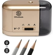 OfficeGoods Electric Pencil Sharpener in Gold - Battery or Cord Powered