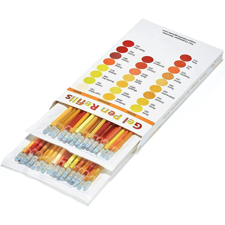OfficeGoods Gel Pen Refills 24 Red Orange Yellow Ink Pen