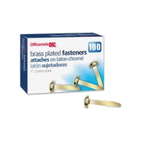 ACCO Office School Supplies, Brass Fasteners, 1", 3/8" head, Metal ...