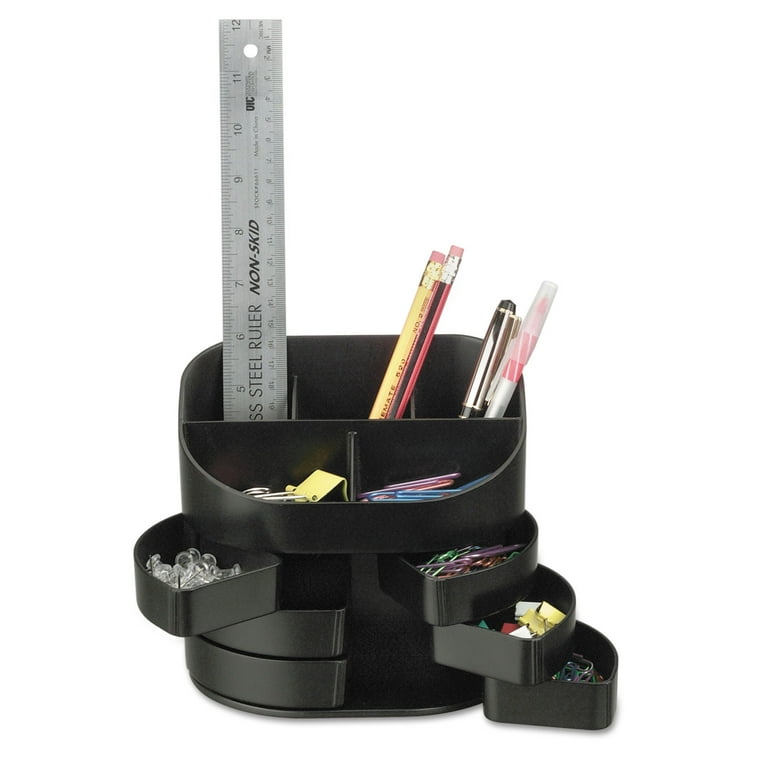 Officemate Plastic Double Supply Organizer - 11 Compartment(s) - Desktop - Clear - 1 Each Officemate Plastic Double Supply Organizer - 11 Compartment(s) - Desktop - Clear - 1 Each