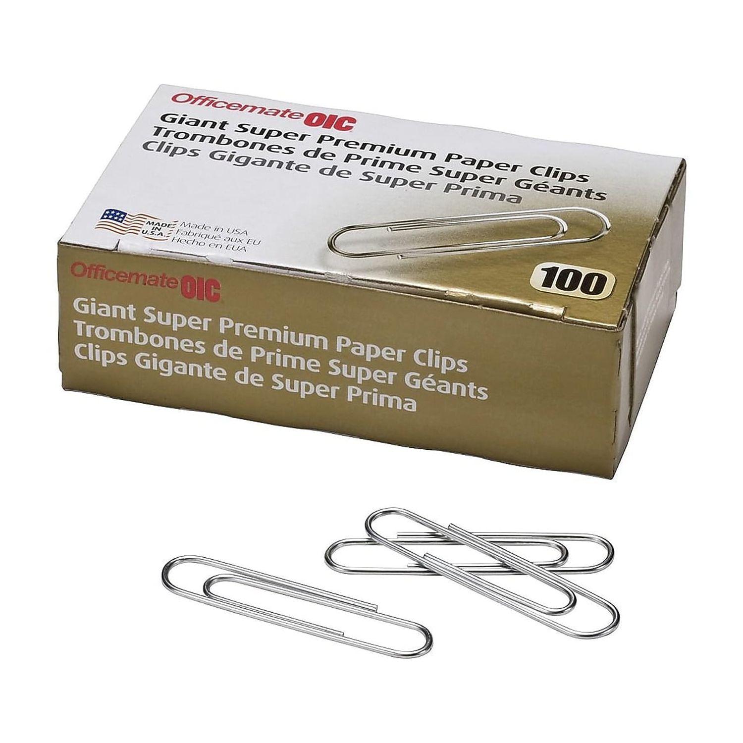 OfficeMate Super Premium Jumbo Paper Clips 99907