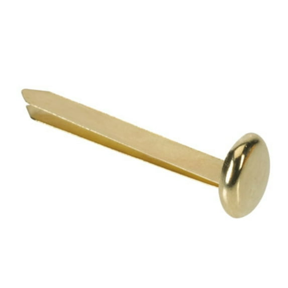 Office Depot® Brand Solid Brass-Plated Round-Head Fasteners, 3/4", Pack Of 100