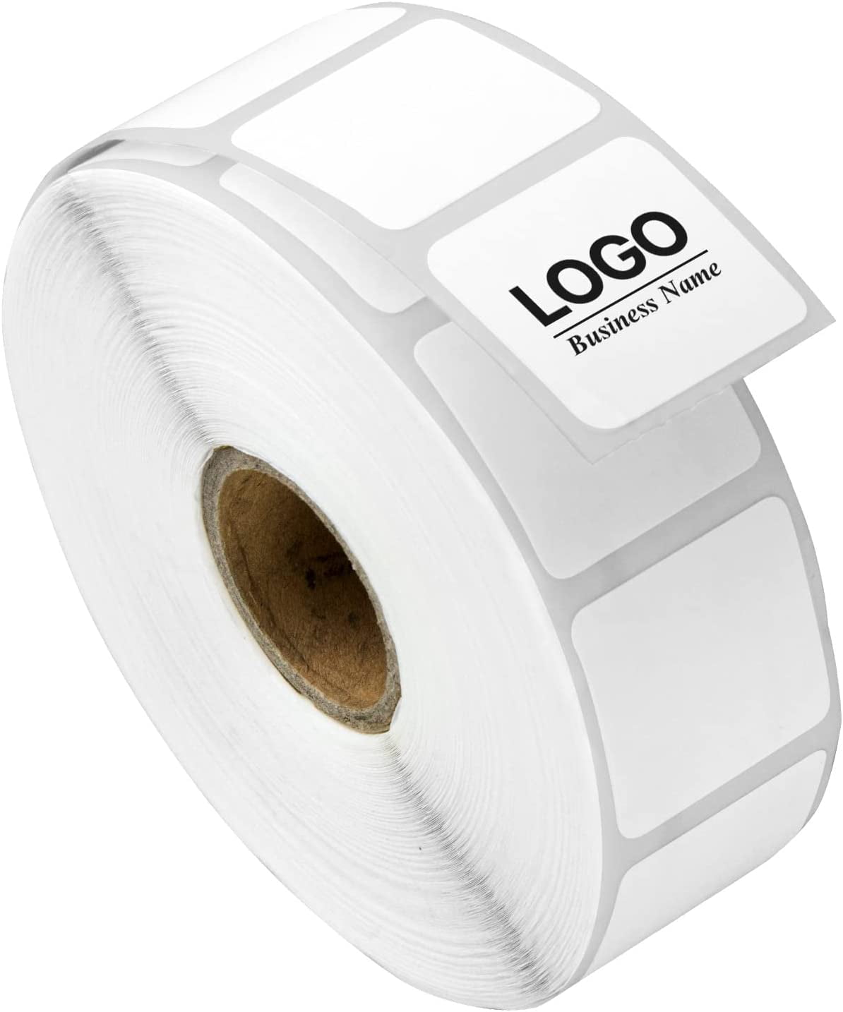 OfficeSmartLabels – 1" x 1" Removable Square Direct Thermal Labels - Compatible with Rollo & Zebra Desktop Printers and More – 1” Core; Perforated, Water & Oil Resistant (10 Rolls, 13800 Labels)