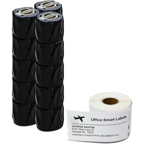 OfficeSmartLabels - 2-1/8 x 4 inch Shipping Labels, Compatible with 30573 & 30323 (15 Rolls / 240 Labels Per Roll)