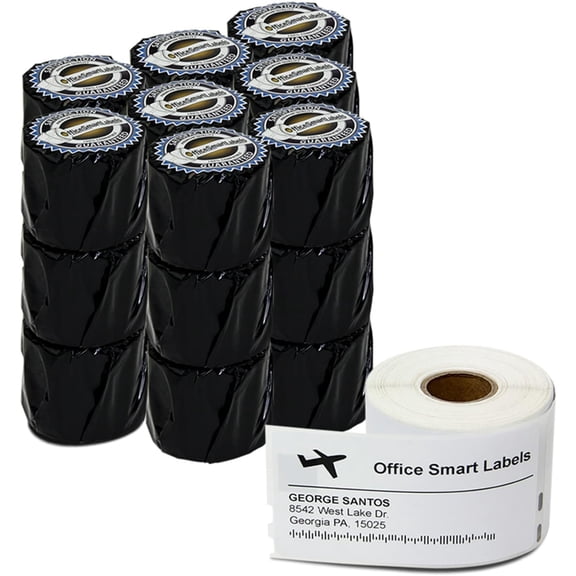 OfficeSmartLabels - 2-1/8 x 4 inch Shipping Labels, Compatible with 30573 & 30323 (24 Rolls / 240 Labels Per Roll)