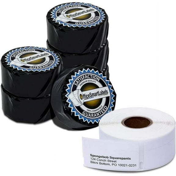 OfficeSmartLabels 3/4 x 2 inch Multipurpose/Return Blank Address Labels, Compatible with 30330 (6 Rolls / 500 Labels Per Roll)