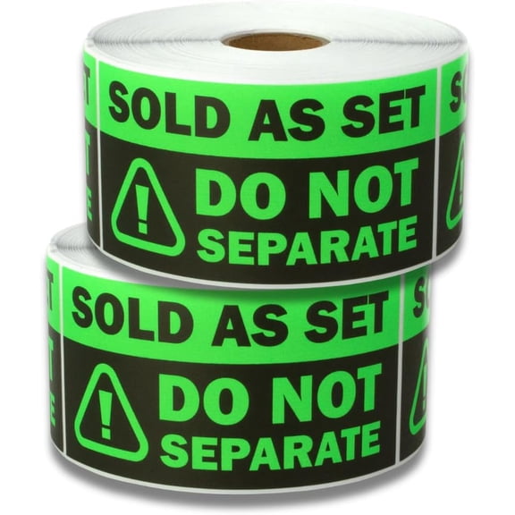OfficeSmartLabels - 4 x 2 inch, Sold as a Set, Do Not Separate Labels, FBA Stickers, Bundles Shipping Together, Packing Labels (600 Labels, Green)